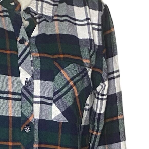 Rails Ellson Wm’s Sz Sm Blue Green Orange Soft Flannel Button Down Top Shirt - Picture 2 of 7
